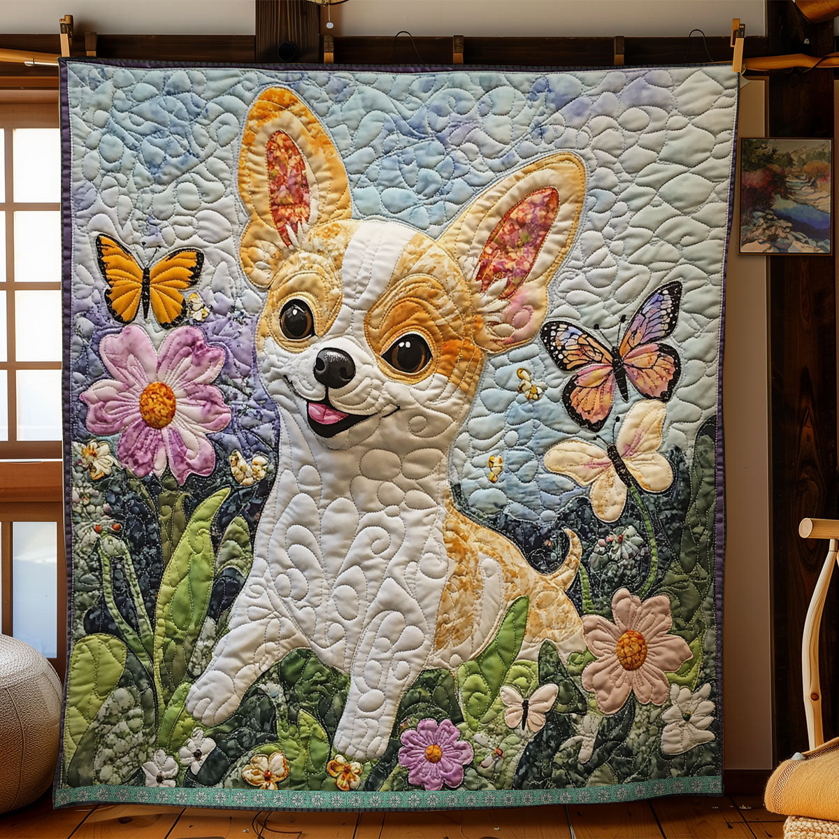 Chihuahua Butterfly WX2203013CL Quilt