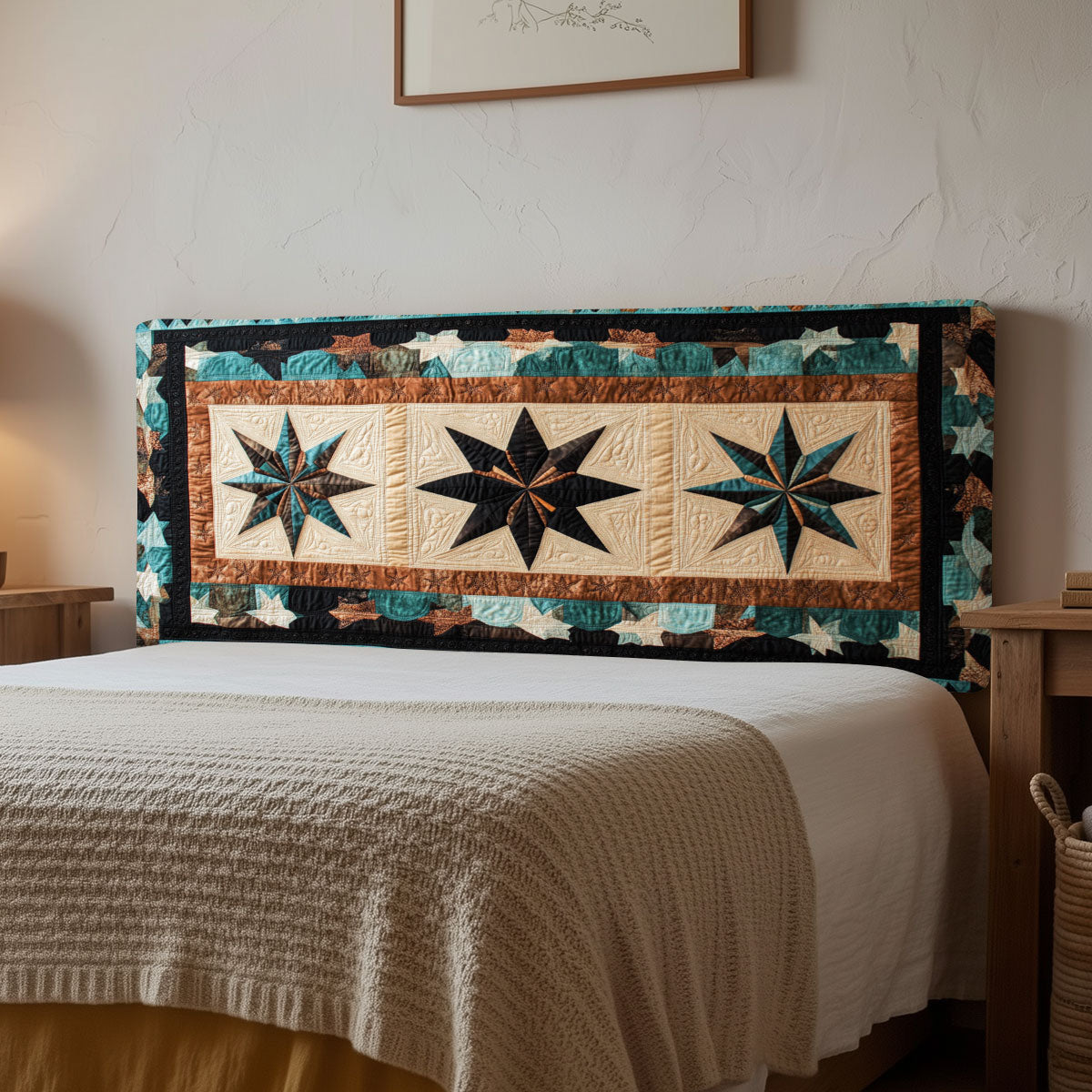Cowboy Stars WJ0501059CL Quilted Headboard Slipcover