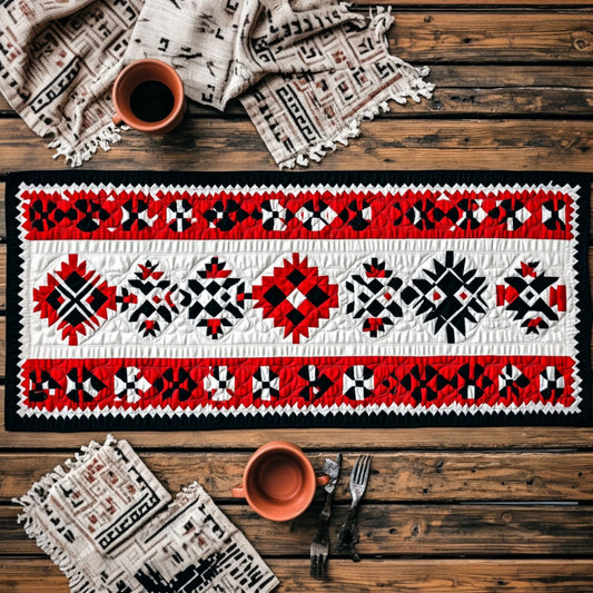 Crimson Compass Path CP1206004CL Quilted Table Runner