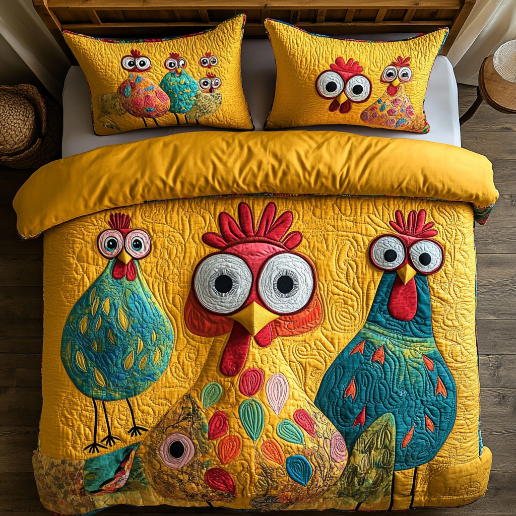 Cute Chickens XR2702006CL Duvet Cover Set