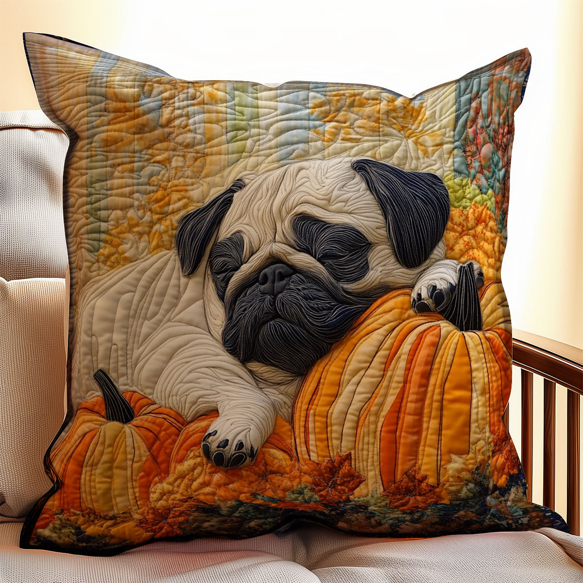 Cutest Pug WX2203063CL Quilt Pillow Case