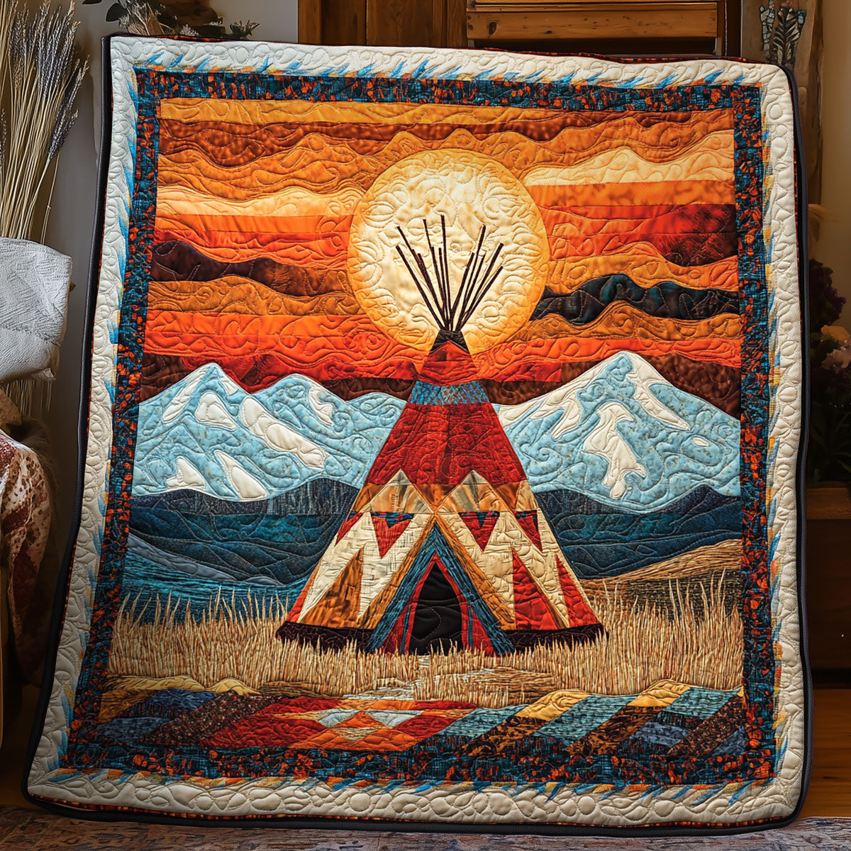Camping Native American WX0406008CL Quilt