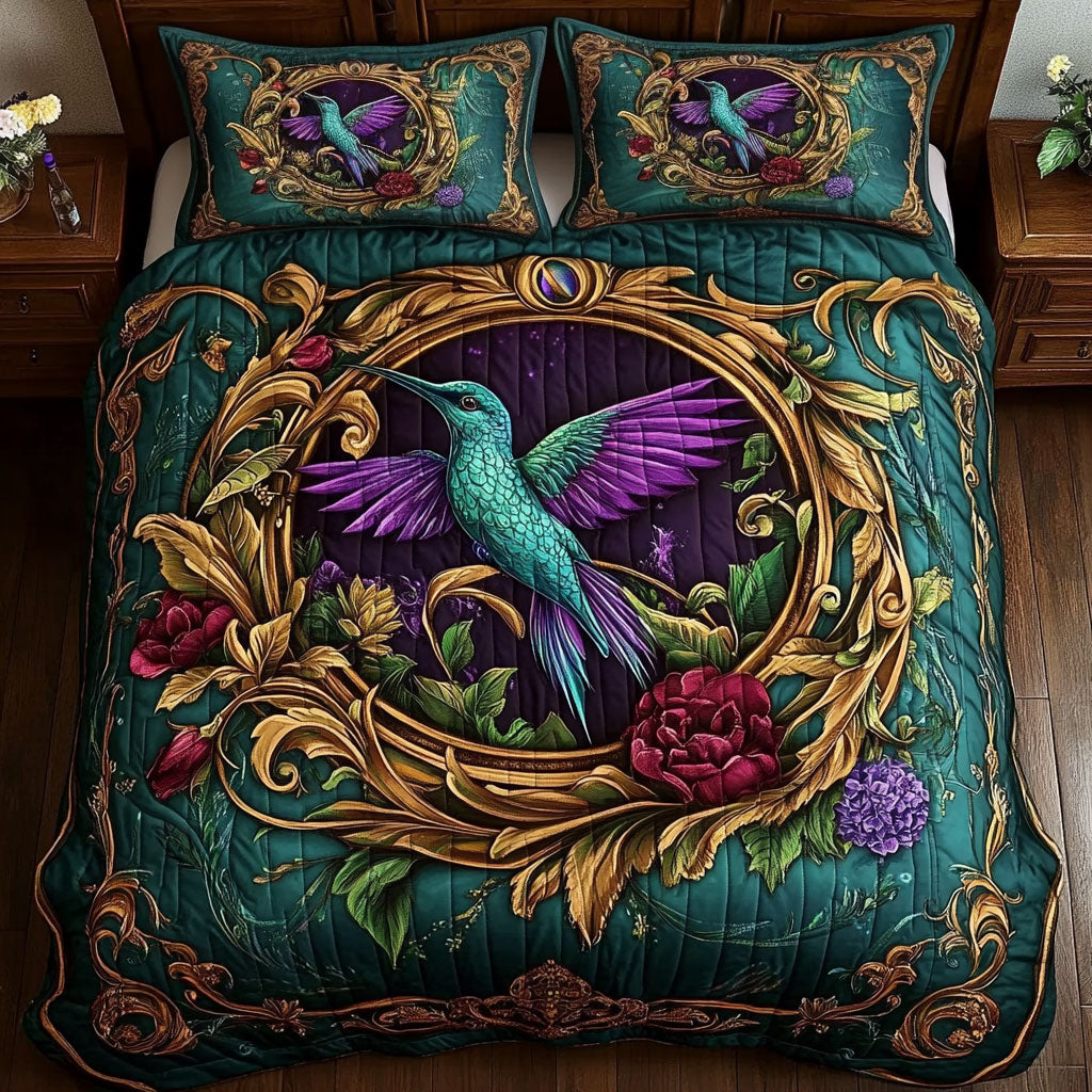 Hummingbird In Beautiful Wreath WY0502101CL Duvet Cover Set