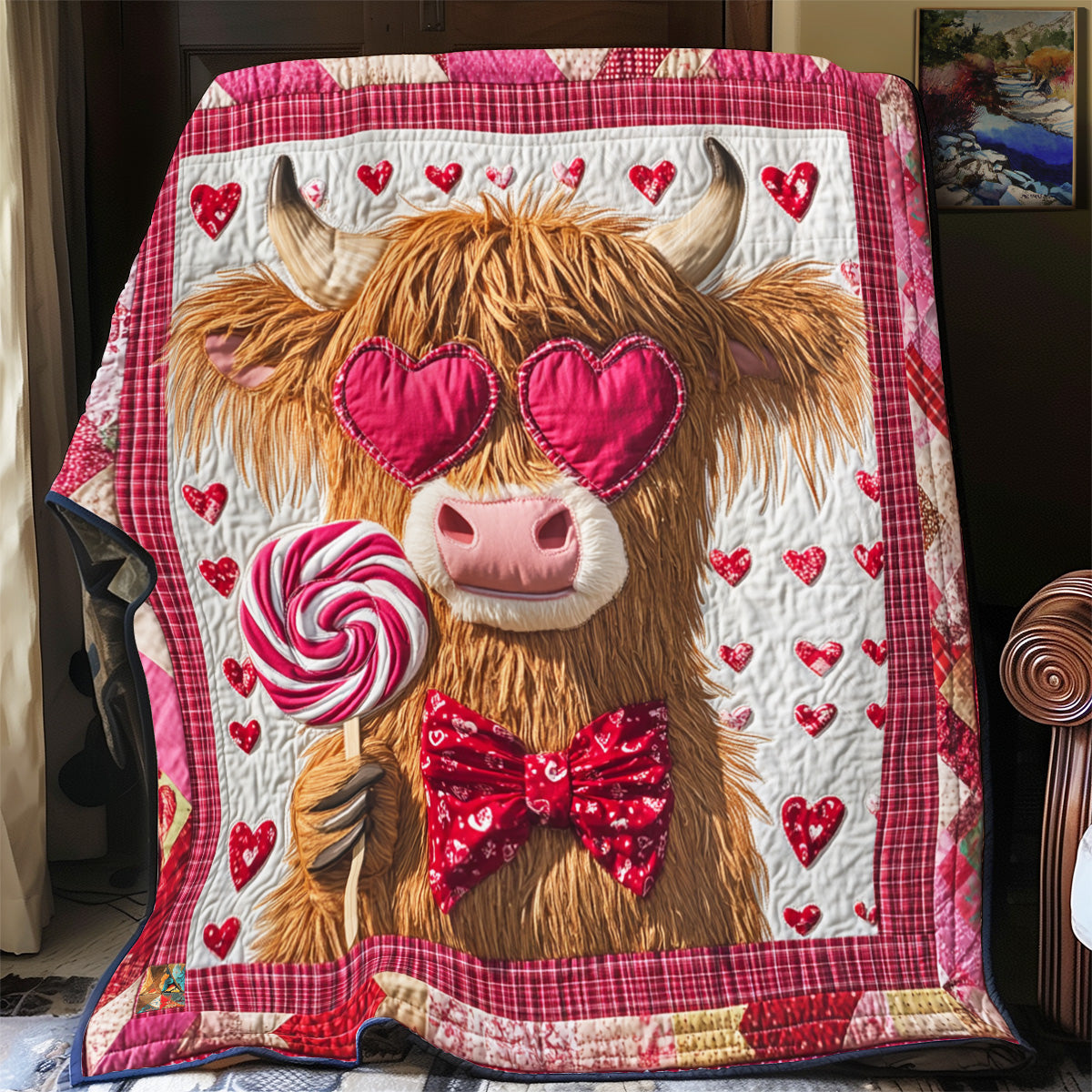 So Sweet Highland Cow YR2712019CL Quilt