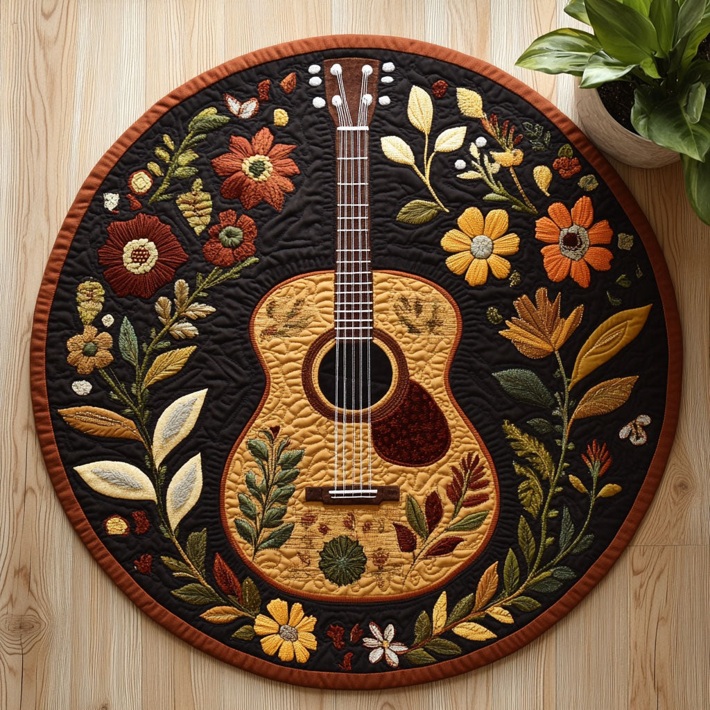 Folk Song CW1807046CL Quilted Round Mat