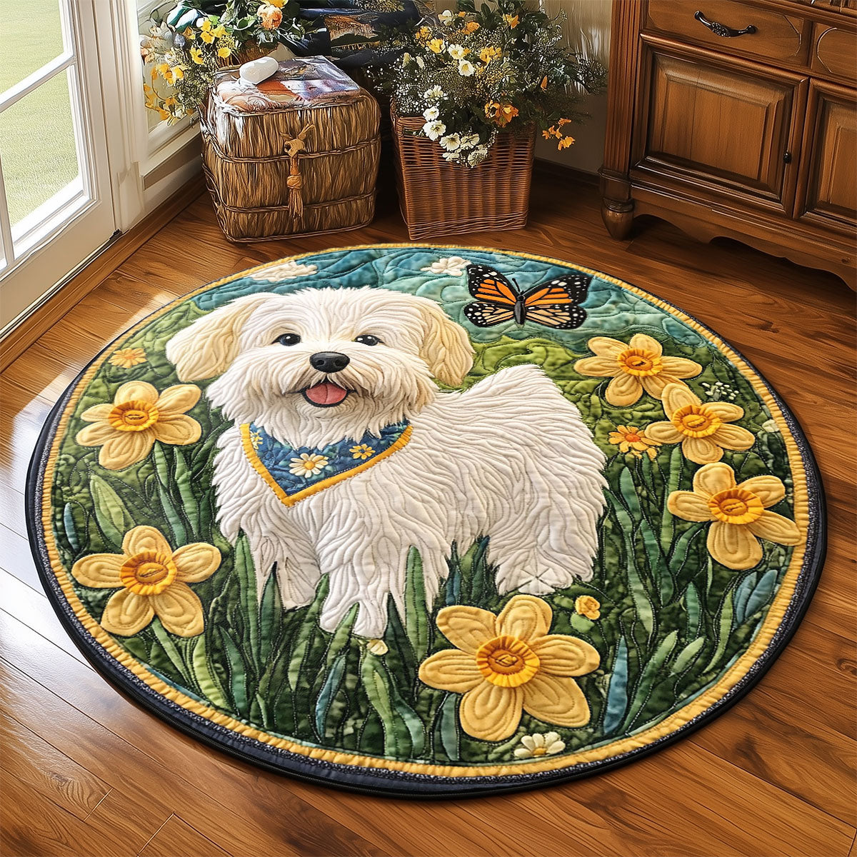 Little Terrier WP2204042CL Quilted Round Mat