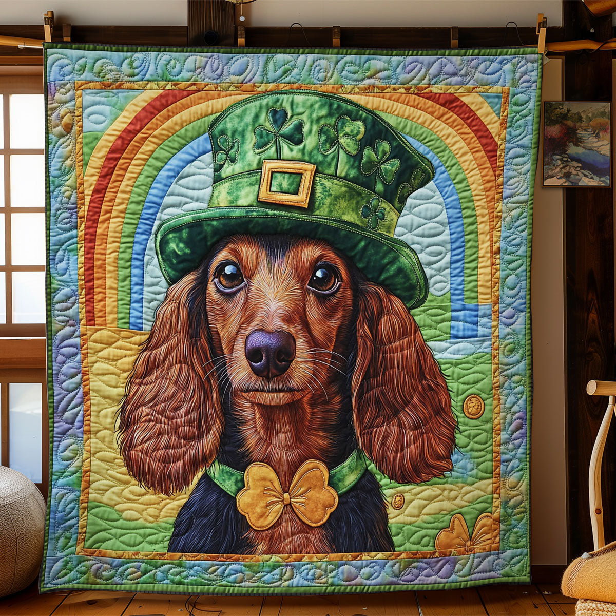 Dachshund Dapper Day WN0907024CL Quilt