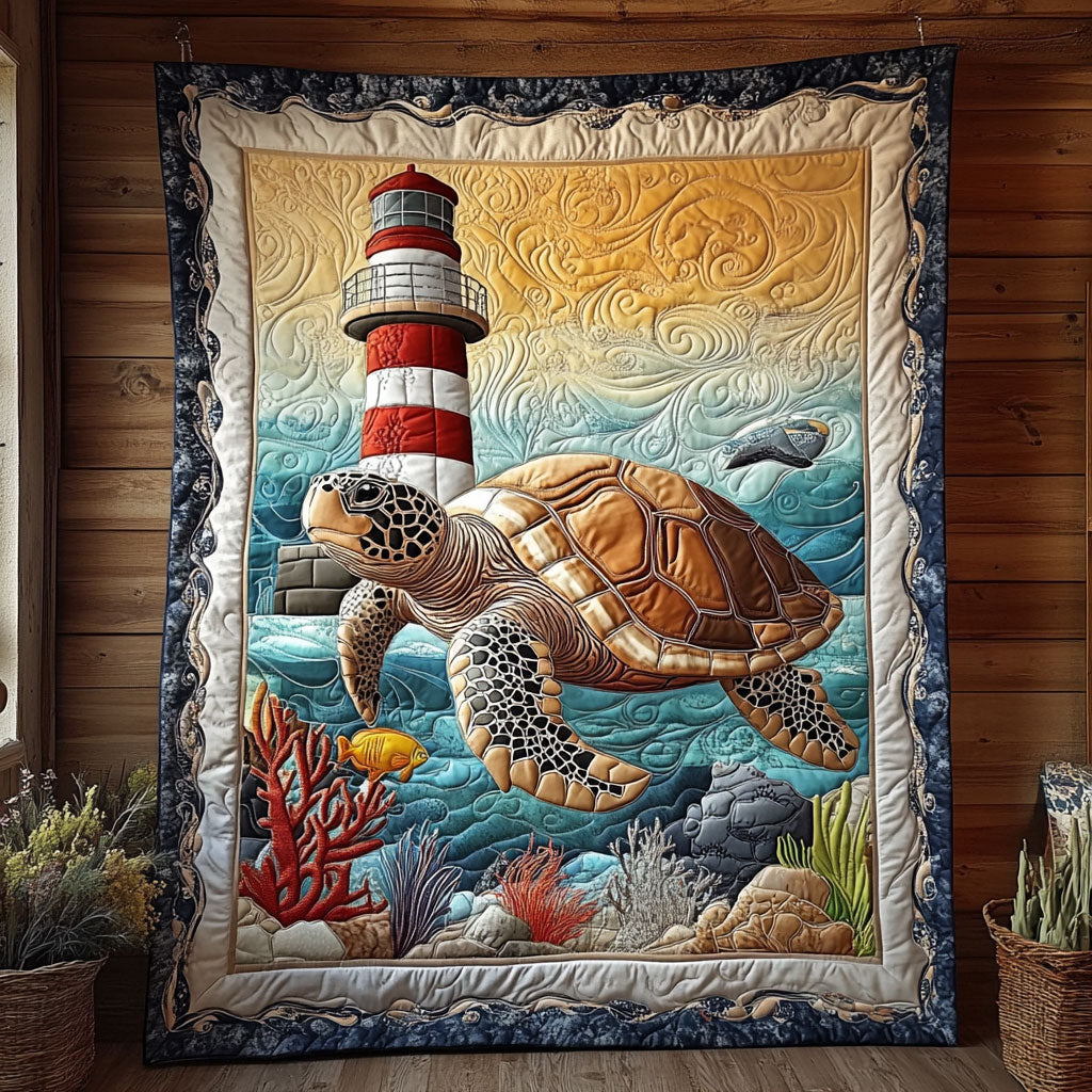 Turtle And Lighthouse CQ0906005CL Quilt