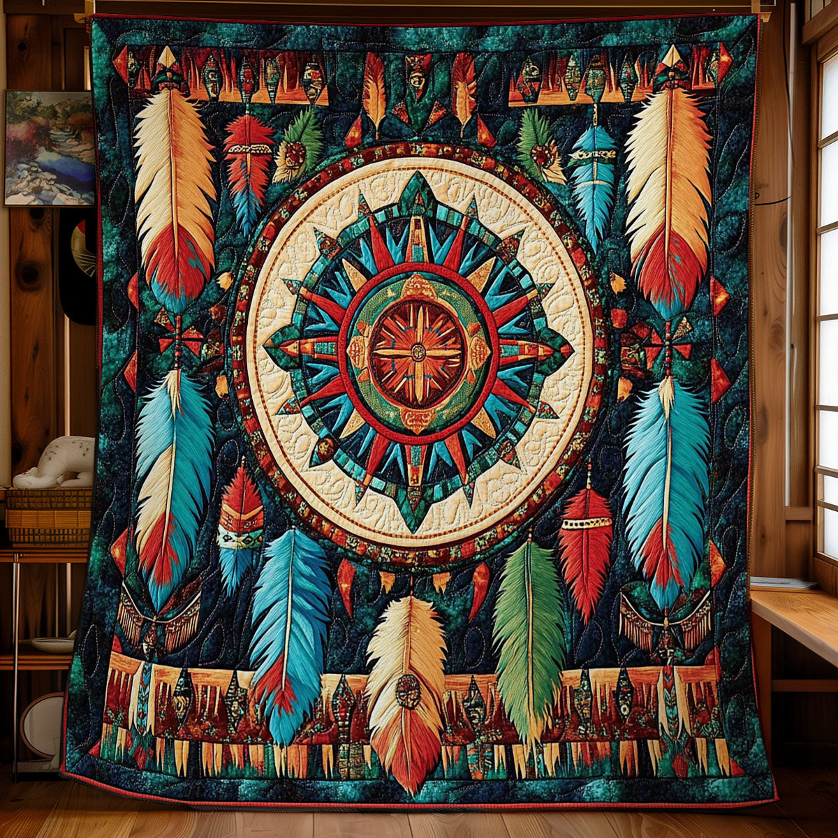 Feather Native Ameican WY2101054CL Quilt