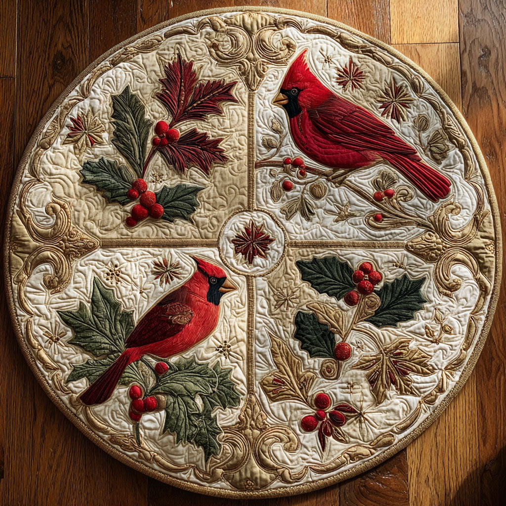 Cardinal Charm CW1009001CL Quilted Round Mat