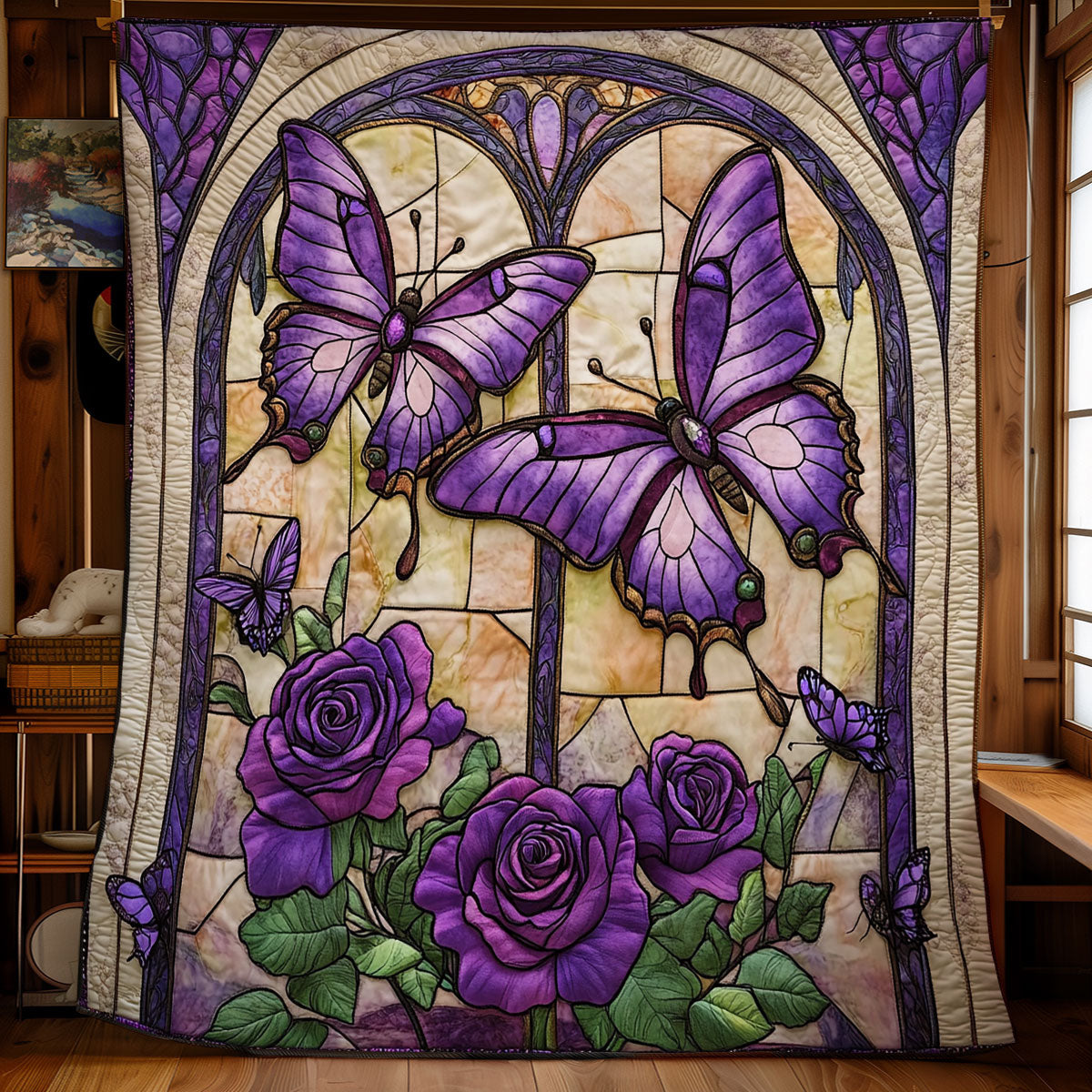 Purple Wings Of Serenity WX0407060CL Quilt