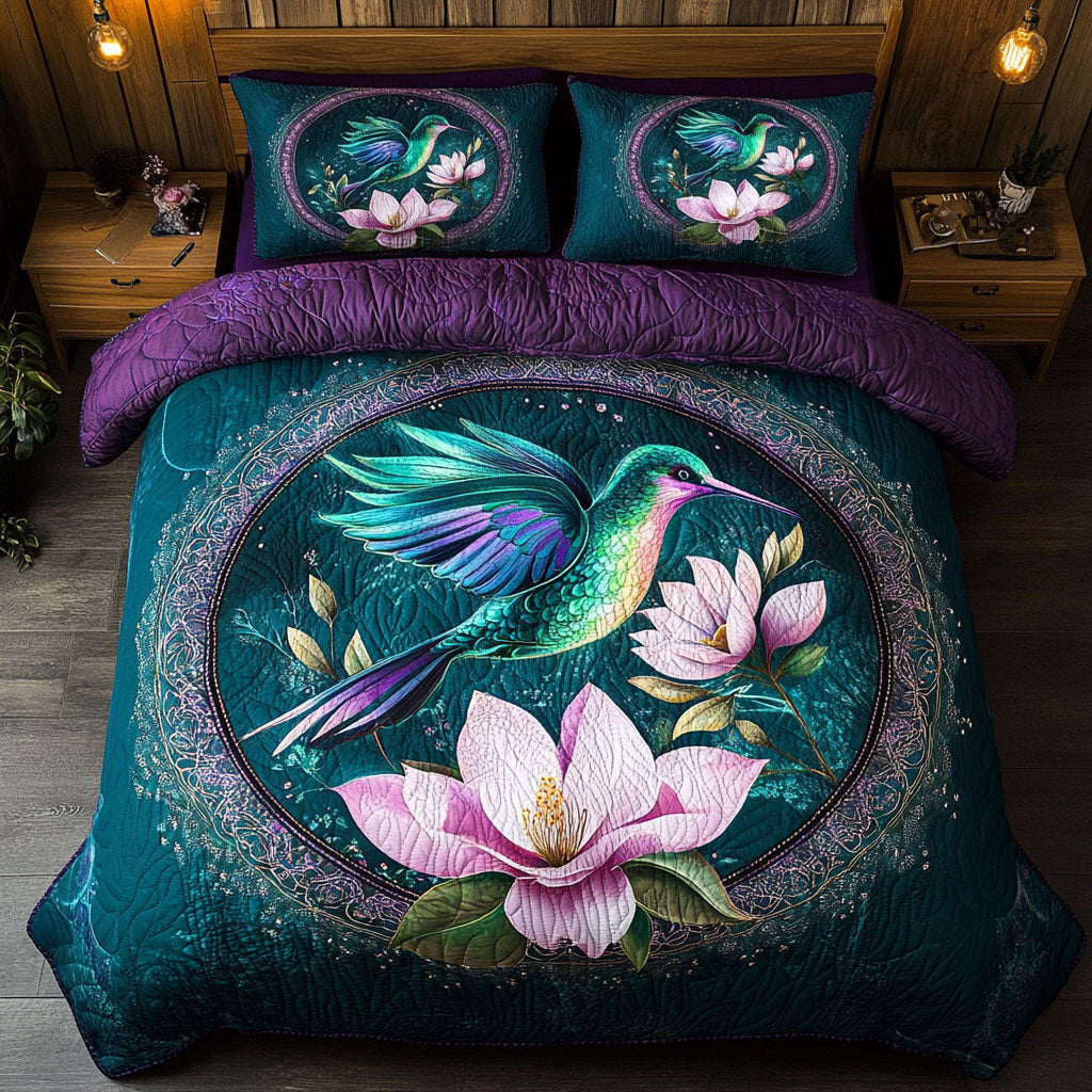 Hummingbird And Magnolia Flower WY2802129CL Duvet Cover Set