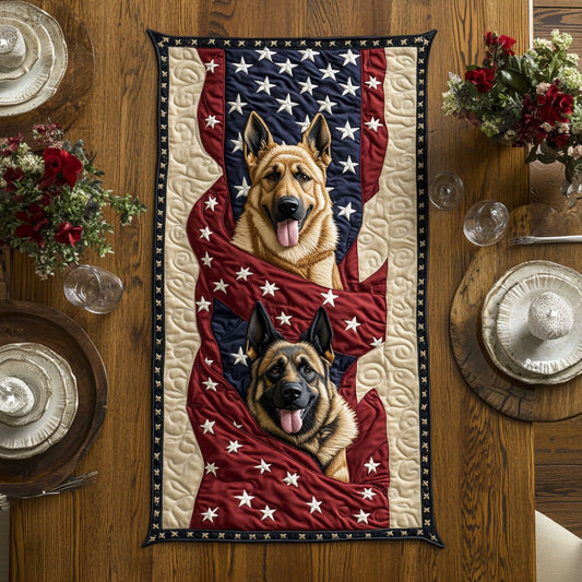 German Shepherd Guard WN1006043CL Quilted Table Runner