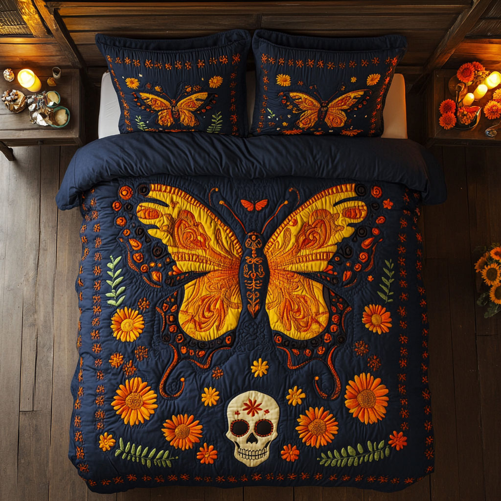 Monarch Skull Light CW0910052CL Duvet Cover Set
