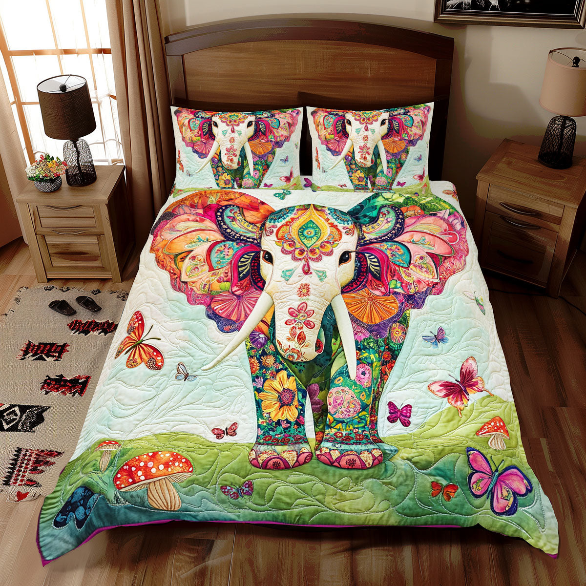 Elephant Flower WX1612059CL Duvet Cover Set