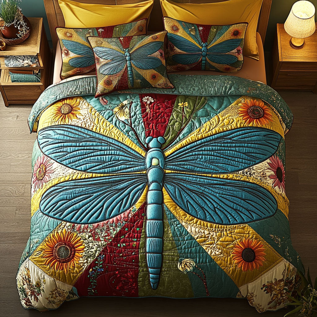 Teal Dragonfly WY2502061CL Duvet Cover Set