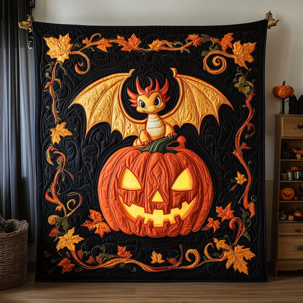 Baby Dragon And Pumpkin DH2909016CL Quilt