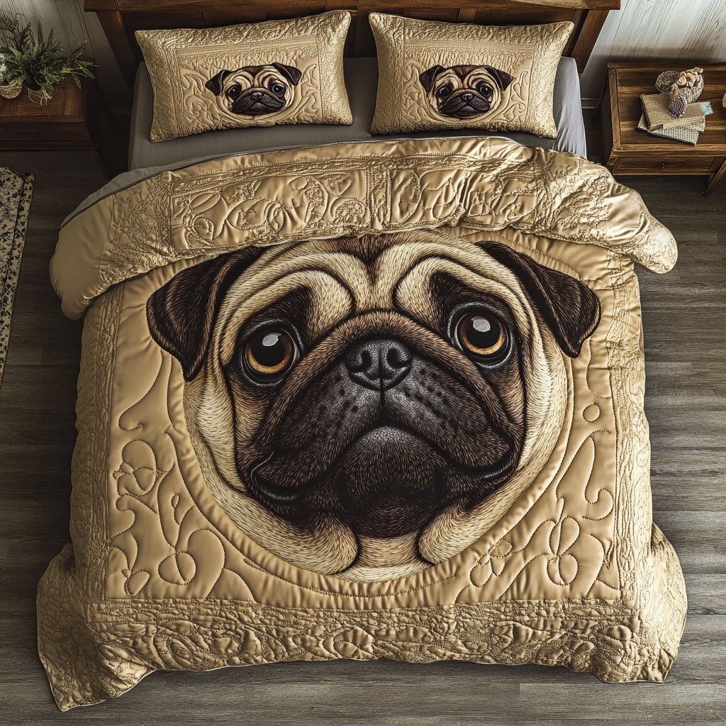 Pug Face WY0407036CL Duvet Cover Set