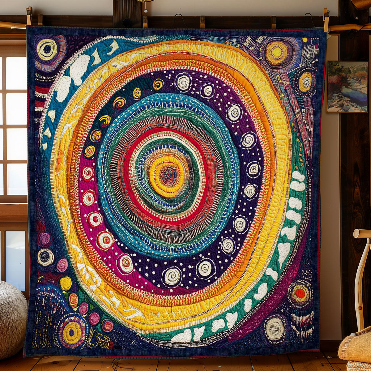 Aboriginal Star Circle WN1904019CL Quilt