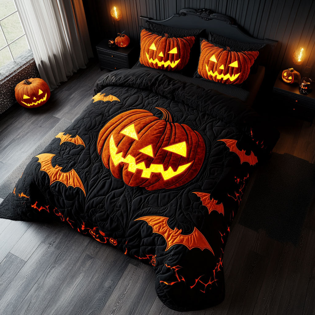 Jack-o'-Lantern Bat DH1809025CL Duvet Cover Set