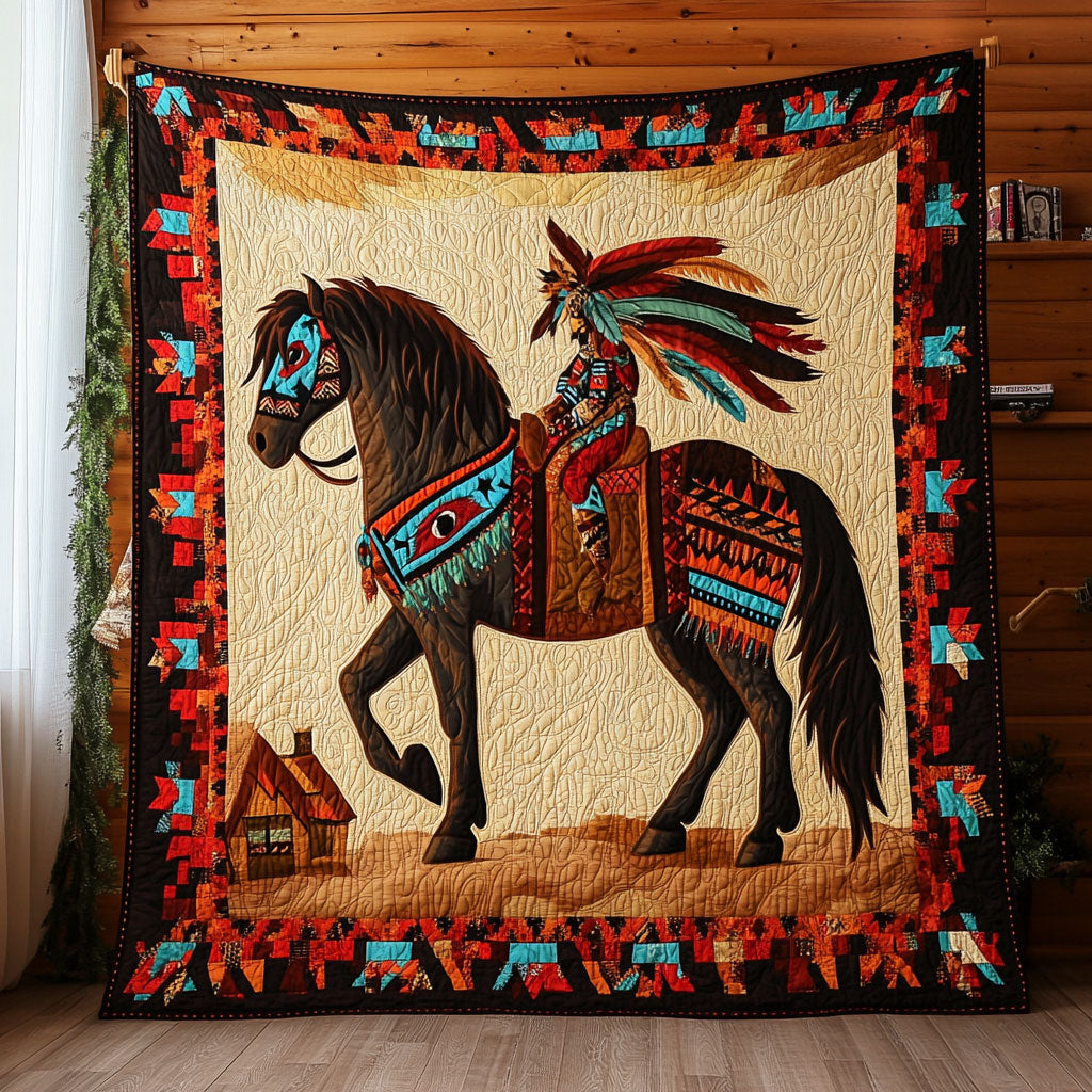Horse Native American CW2207019CL Quilt