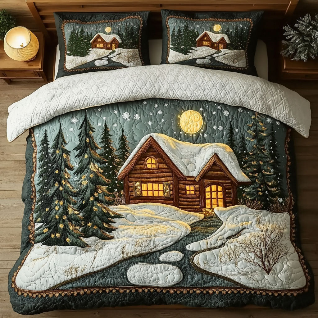 Holiday Forest Cabin WN0110028CL Duvet Cover Set