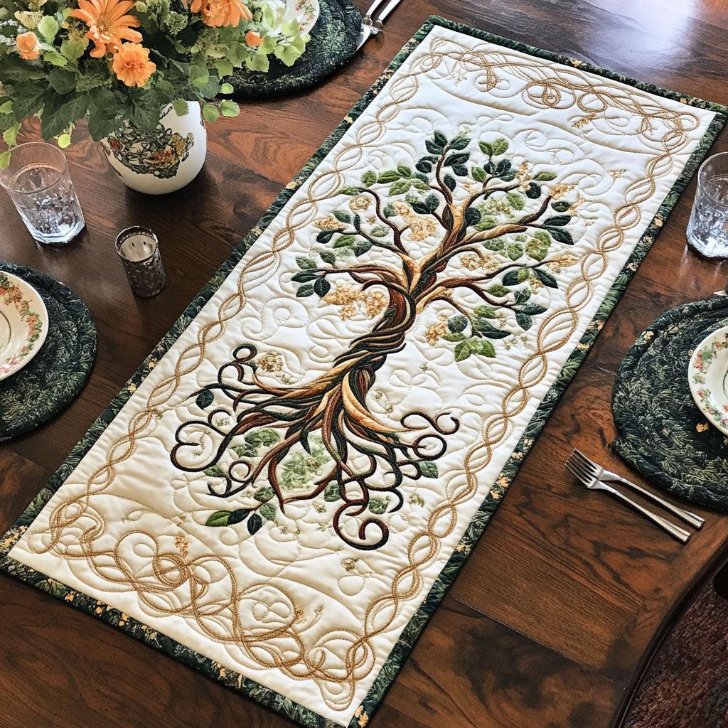 Root Tree CP2605020CL Quilted Table Runner
