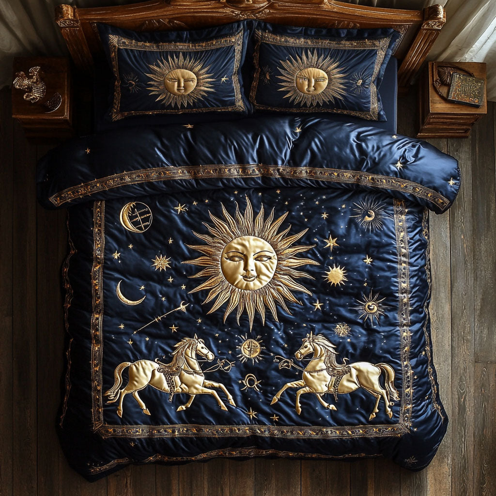 Royal Horse Under Sun WY0406022CL Duvet Cover Set