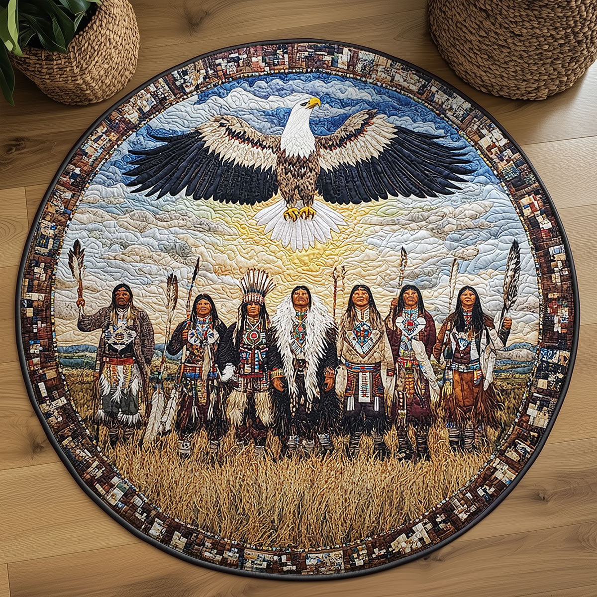 Native Spirit WY2203054CL Quilted Round Mat