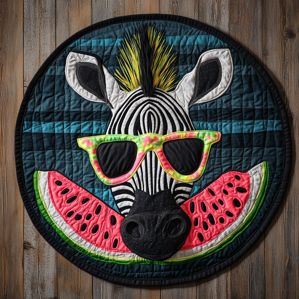 Watermelon Lover CP2305008CL Quilted Round Mat