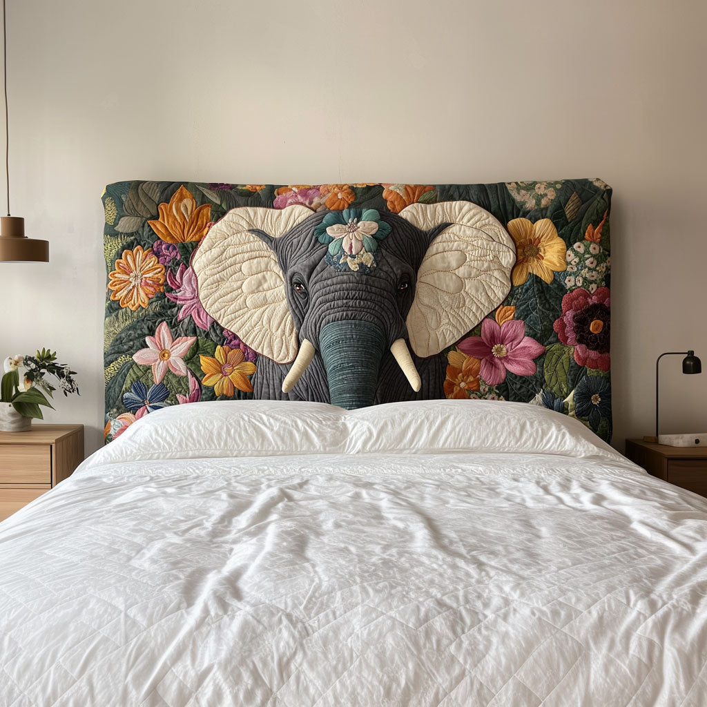 Blooming Elephant QA3012018CL Quilted Headboard Slipcover