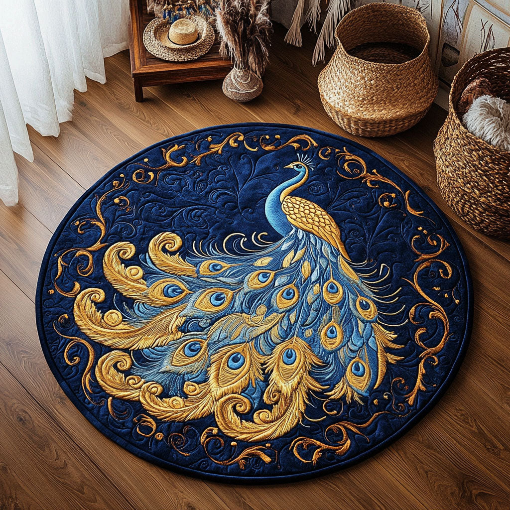 Blue Peacock WY2305002CL Quilted Round Mat