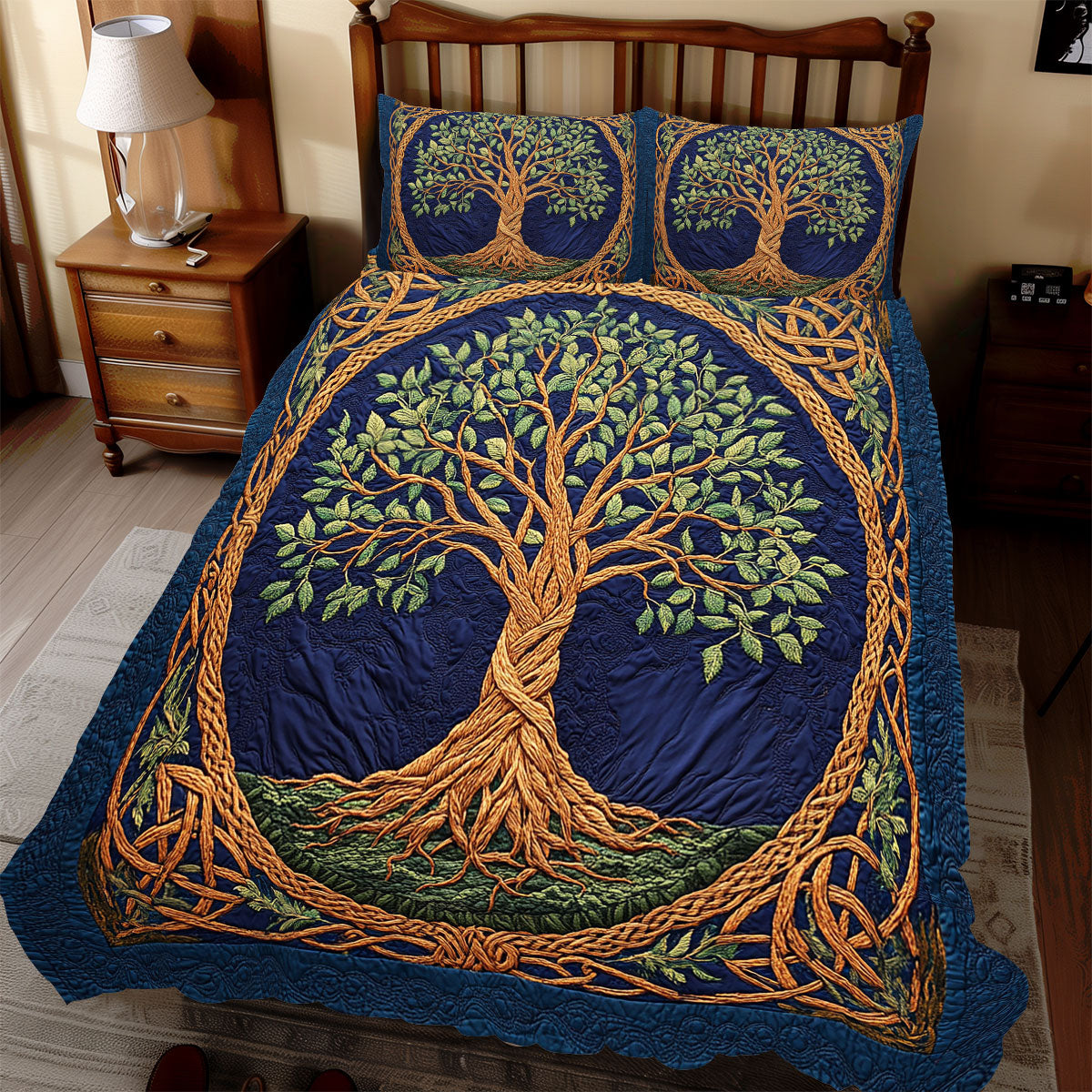 Golden Tree Of Life WX2012093CL Duvet Cover Set