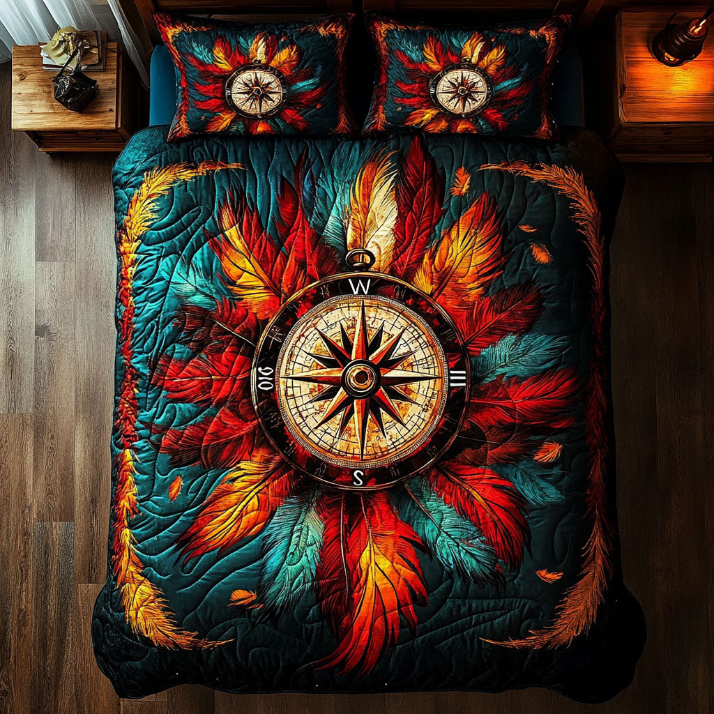 Native Feather Compass WY2201030CL Duvet Cover Set