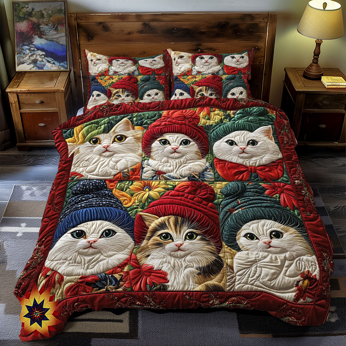 Woolen Cap Cat WY1012090CL Duvet Cover Set