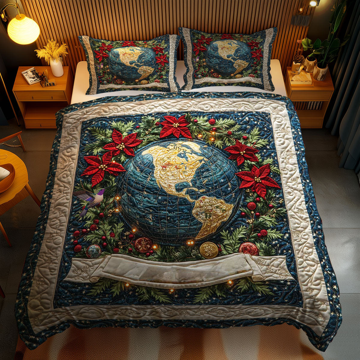 Christmas Earth WN1612051CL Duvet Cover Set