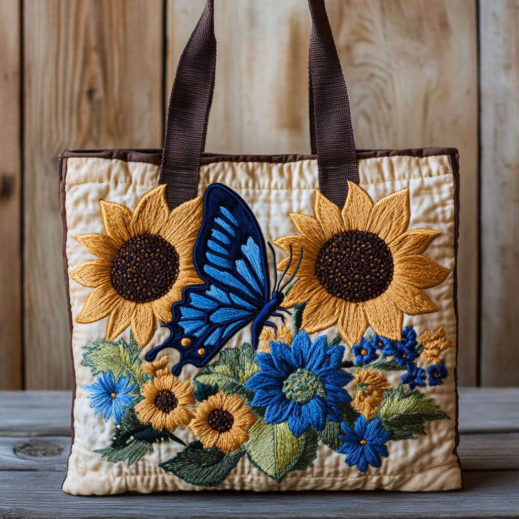 Butterfly Garden Bliss CW2609006CL Quilted Tote Bag