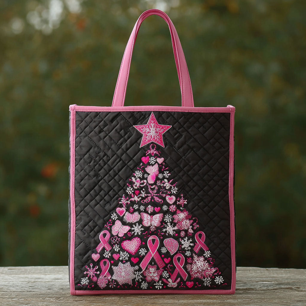 Ribbon Christmas Tree WN0410050CL Quilted Tote Bag
