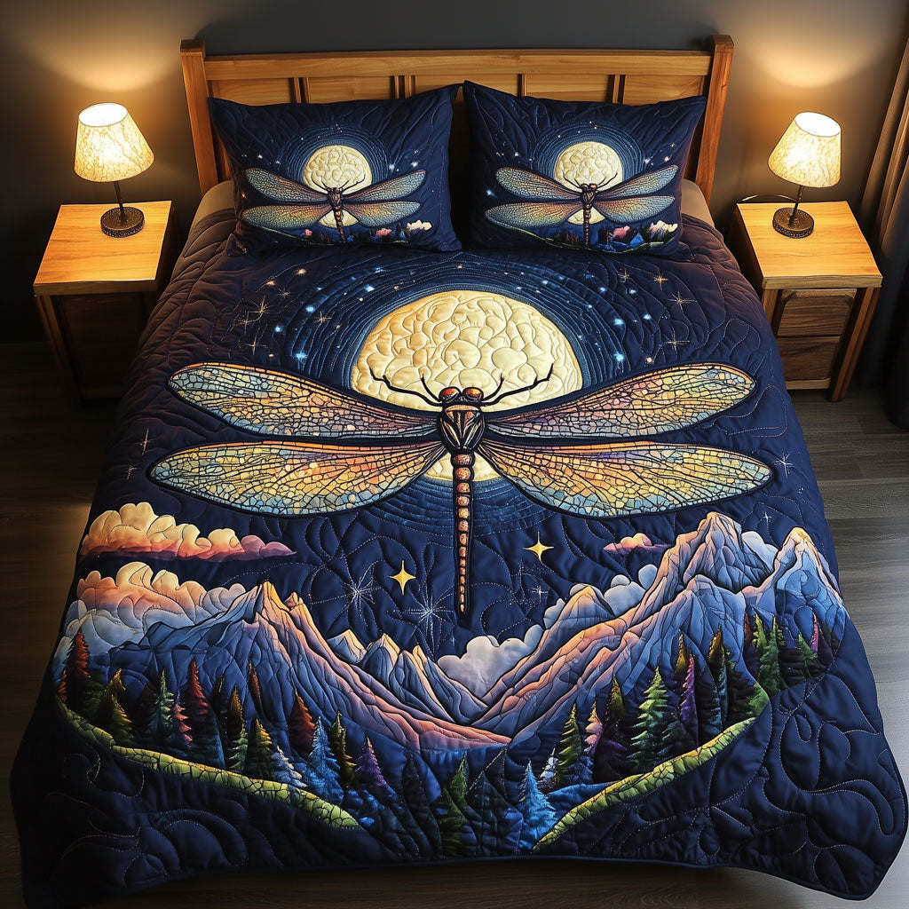 Dragonfly Mountain Moon Flight LT0410023CL Duvet Cover Set