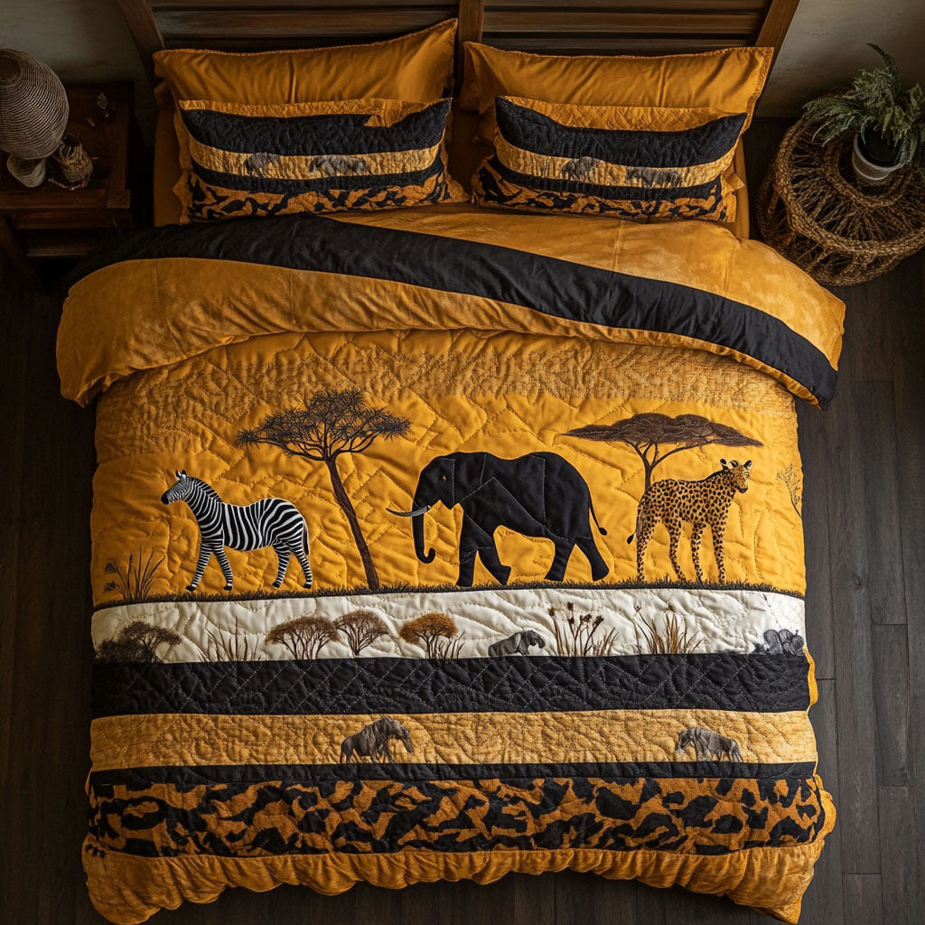 Elephant Giraffe And Zebra WY2802105CL Duvet Cover Set