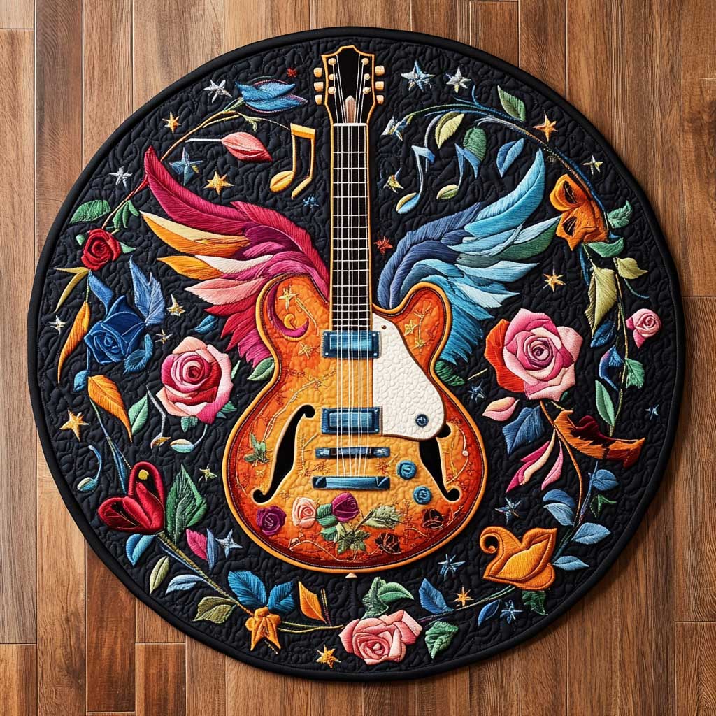 Guitar Wings WN2204027CL Quilted Round Mat