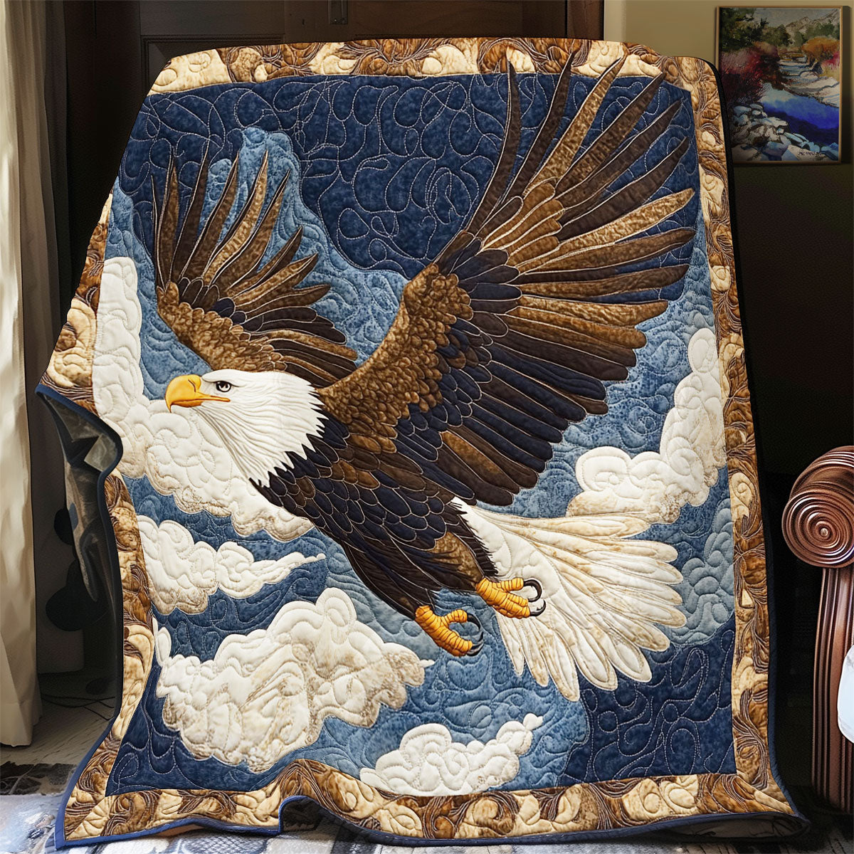 Eagle In Cloud WY1202100CL Quilt
