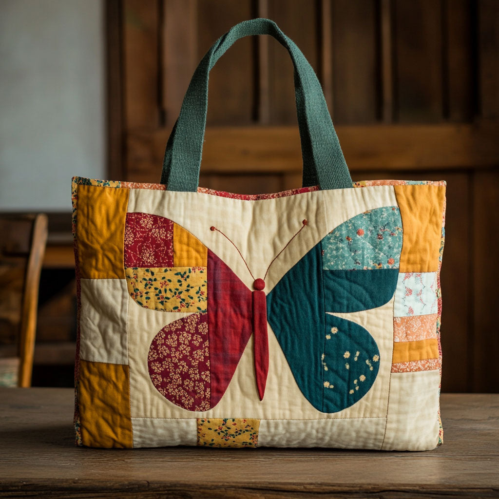 Butterfly Charm CW2409002CL Quilted Tote Bag