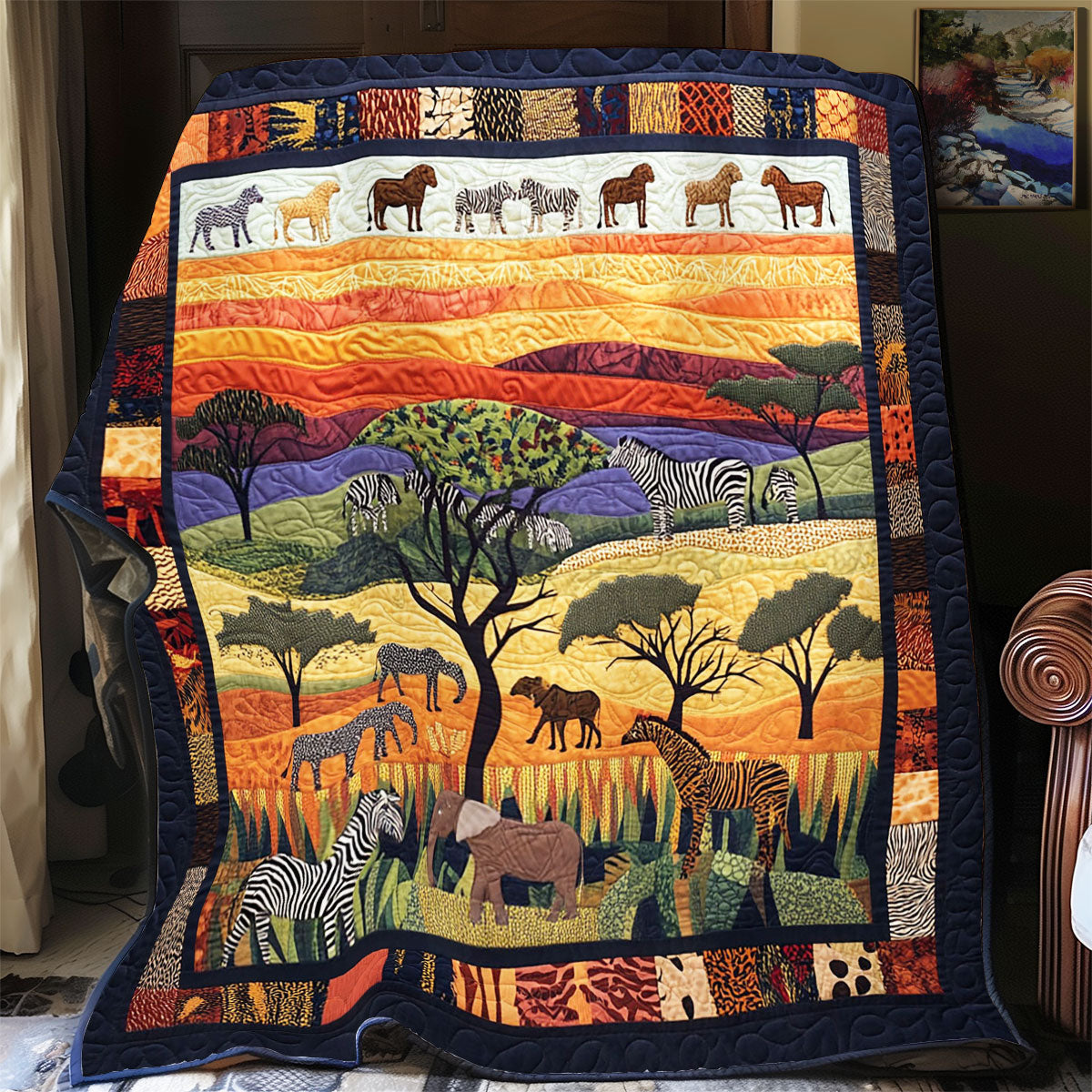 African Wild Animal Forest WY2802137CL Quilt