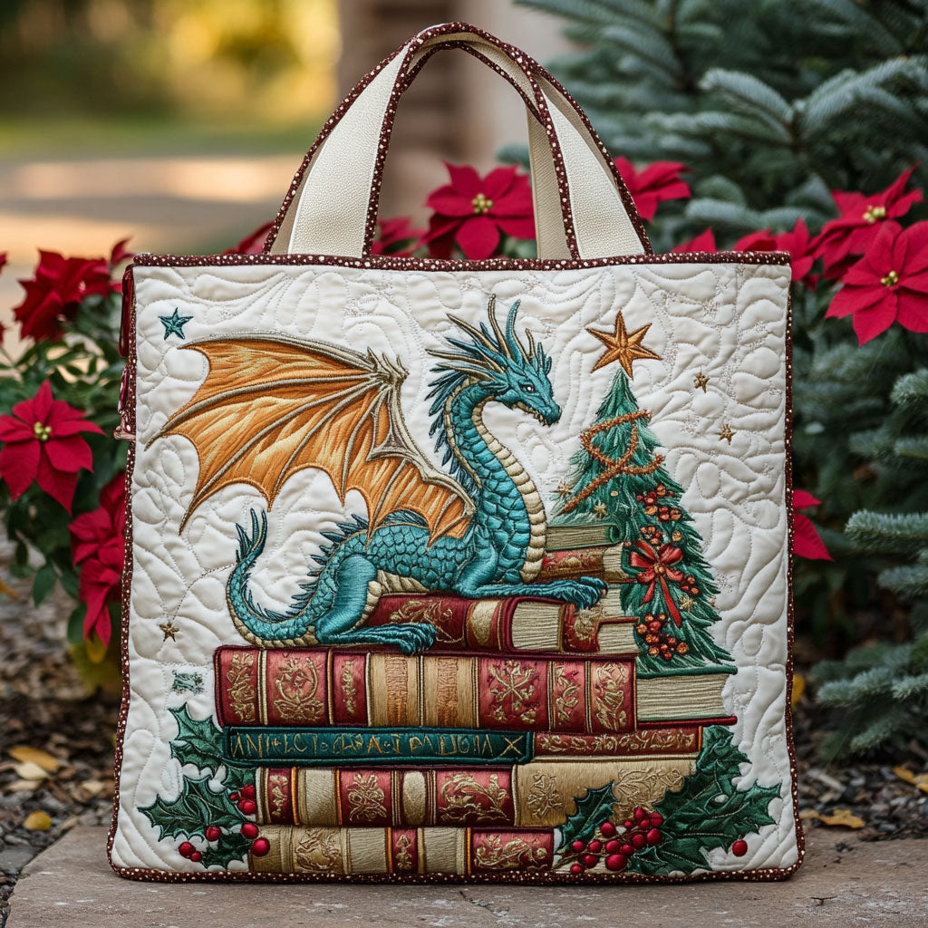 Book Light Dragon CW1011031CL Quilted Tote Bag