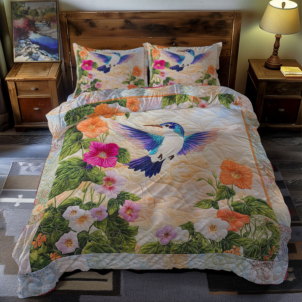 Hummingbird Fly WX1312085CL Duvet Cover Set