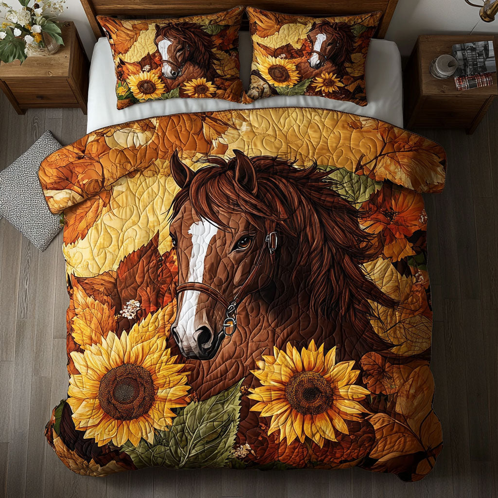 Sunflower Garden And Horse WY0602055CL Duvet Cover Set
