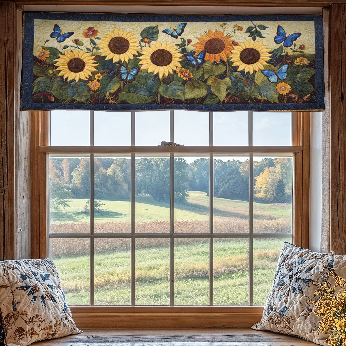 Butterfly Bloom WY0605027CL Quilted Valance
