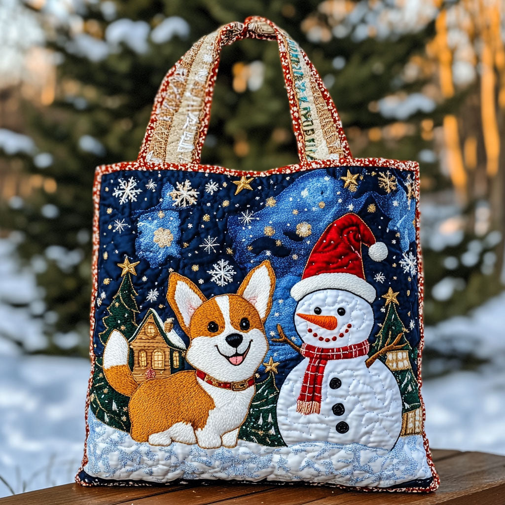 Warm Family Snowman WN0511108CL Quilted Tote Bag