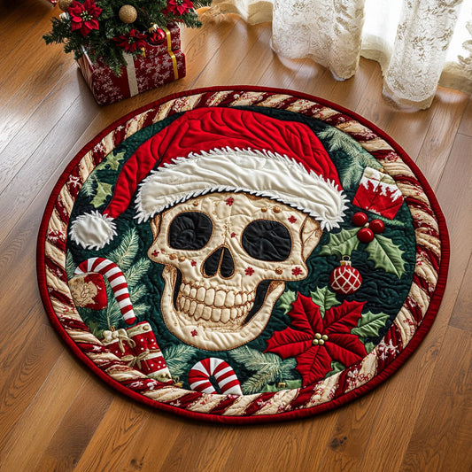 Skull Claus CP0810032CL Quilted Round Mat